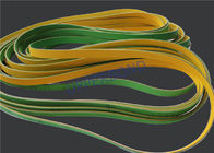MK9 তামাক যন্ত্রপাতি খুচরা যন্ত্রাংশ ফ্ল্যাট পাওয়ার ট্রান্সমিশন বেল্ট সবুজ হলুদ